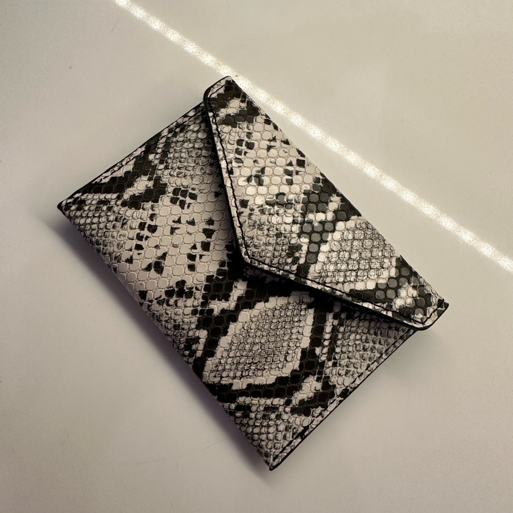 Snakeskin envelope wallet